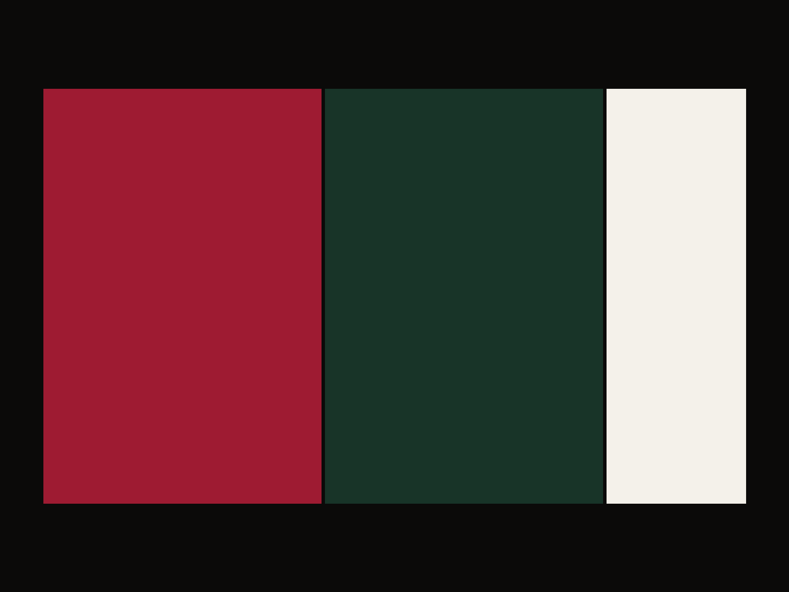 Christmas five-bottle palette