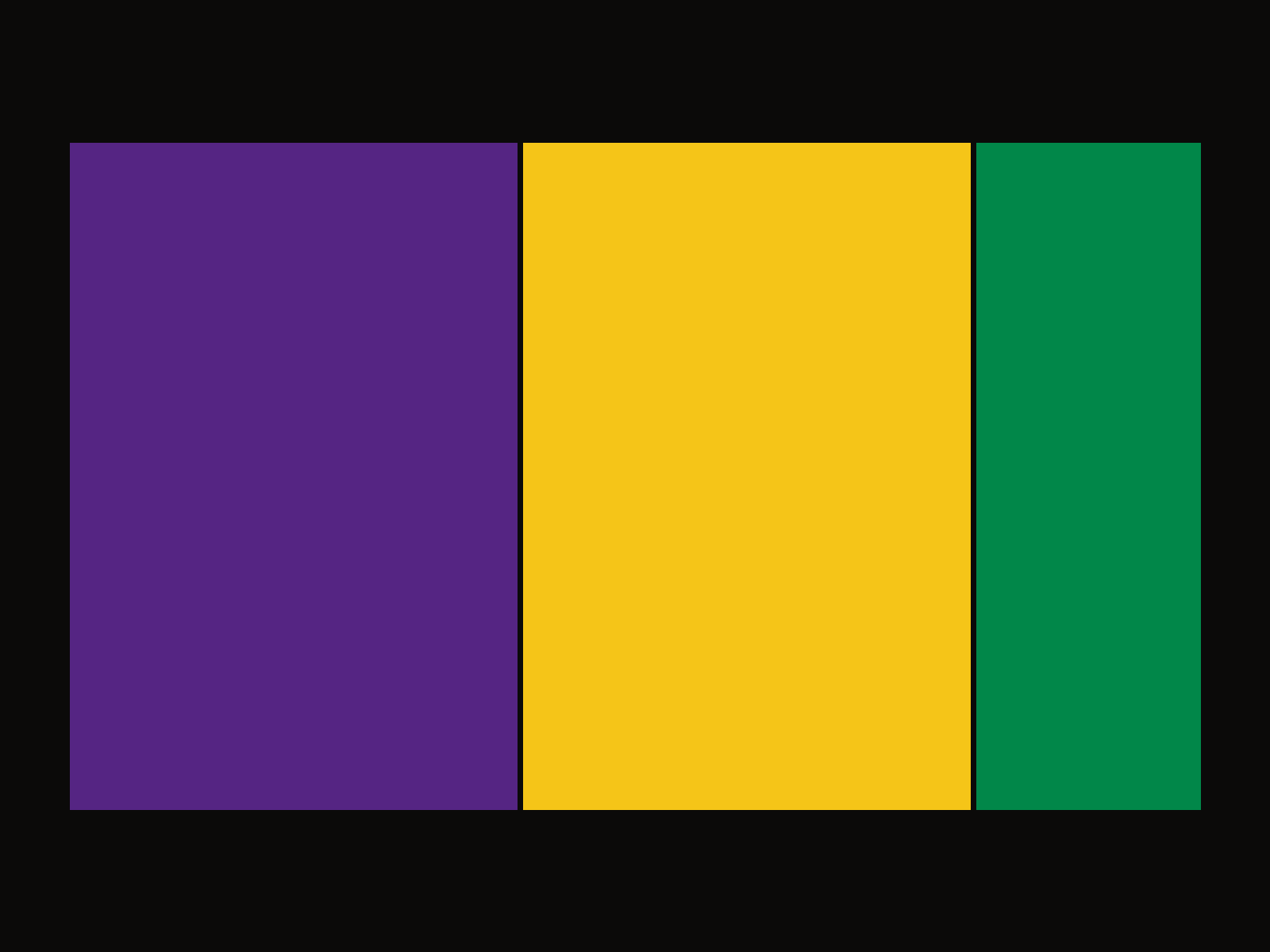 Mardi Gras five-bottle palette