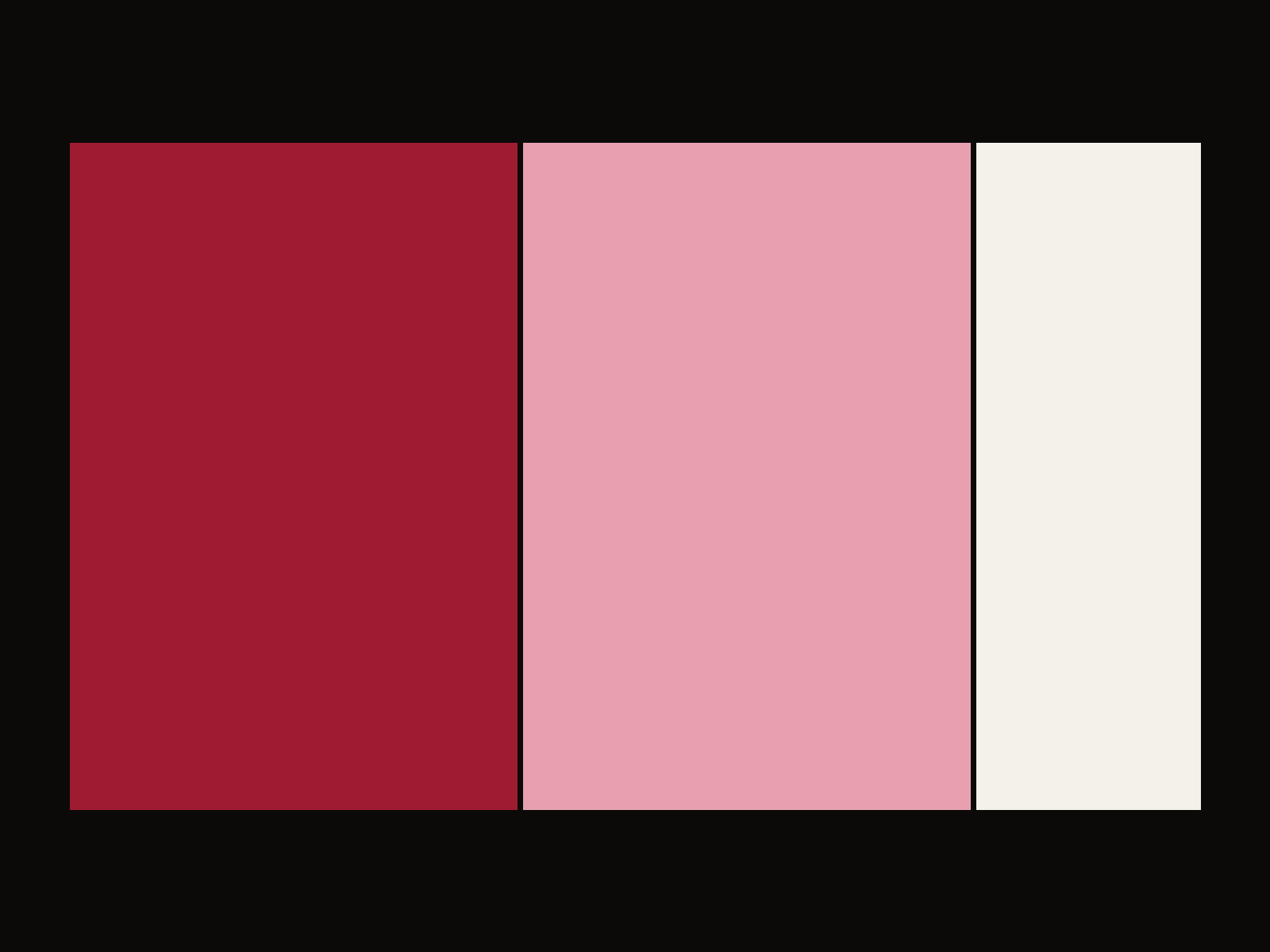 Valentine five-bottle palette